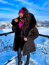 PUFĪGĀ parka ar pūku - melna PRE-ORDER